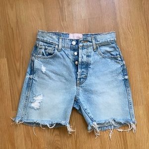 Denim mom shorts